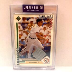 2021 Jersey Fusion Cal Ripken Jr Worn Relic Orioles 1991 Upper Deck (MISC12)